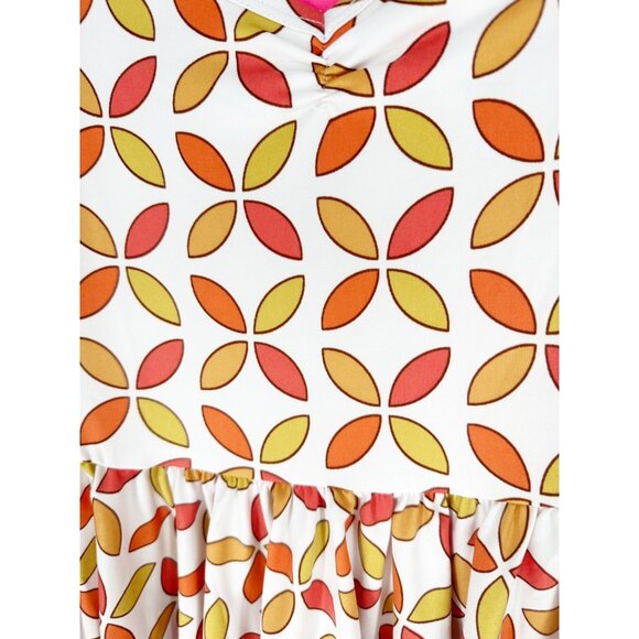 Dotdotsmile Girls Dress Size 2T Rust and Olive Print New with Tags - Picture 2 of 5